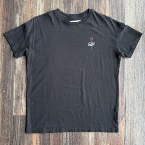 Smith+Rogue S/S T-Shirt Womens Sm Charcoal Skeleton Holding Rose Tanguis Cotton